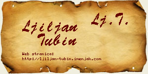 Ljiljan Tubin vizit kartica